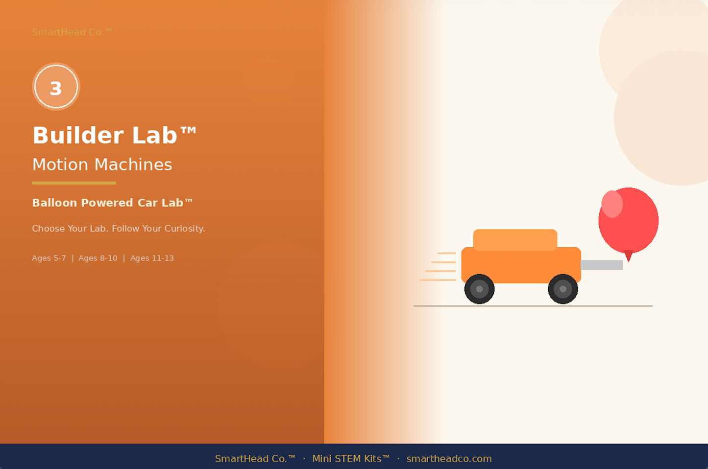 Builder Lab™ — Motion Machines (Balloon Powered Car Lab) (STEM.DELUX)