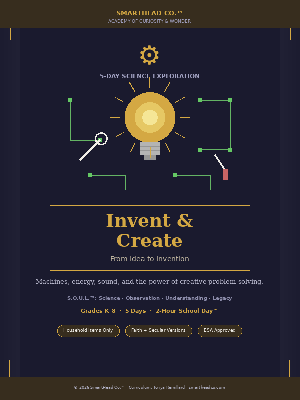 Invent & Create Week™ | SmartHead 5-Day Science Exploration (Ages 5–13)