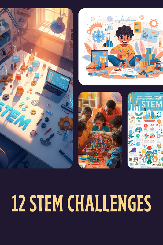 12 STEM Challenges — Hands-On Science, Engineering & Critical Thinking Projects for Curious Kids (Ages 5-18)