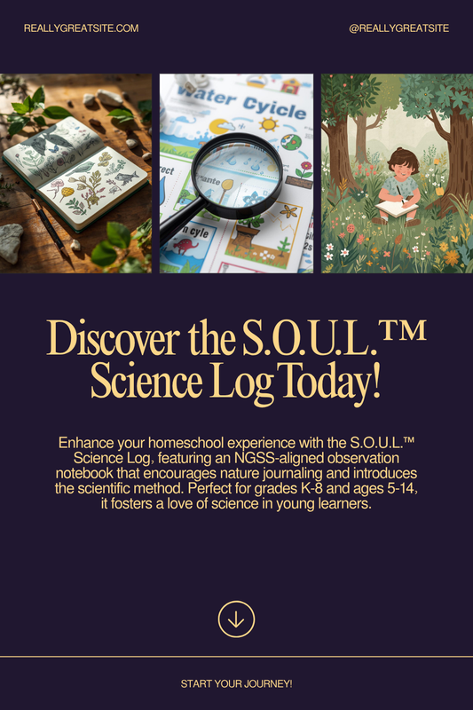 S.O.U.L.™ Science Log — Daily Observation & Discovery Journal for Curious Learners (Ages 5-18)