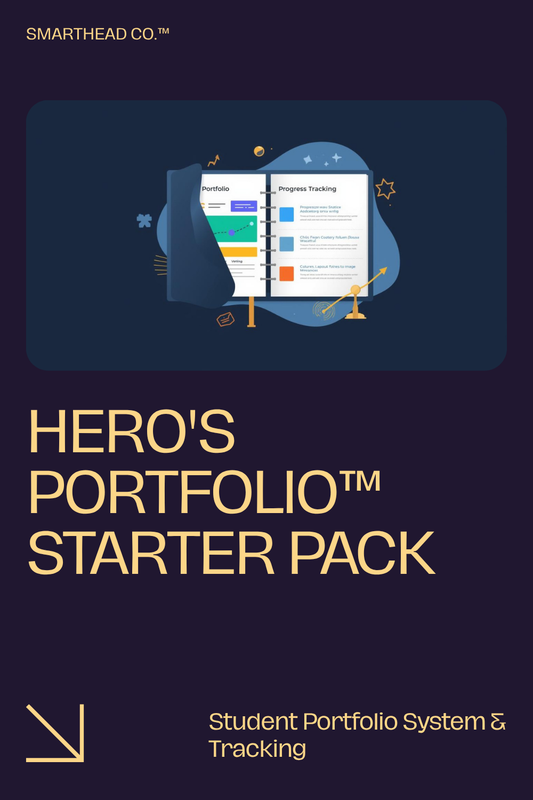 Hero's Portfolio Starter Pack — Student-Led Portfolio Building System for Homeschool Families (Ages 5-18)