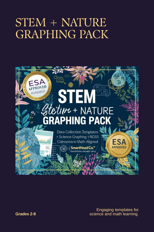 STEM Nature Graphing Pack — Data Collection & Visual Math Activities for Young Scientists (Ages 5-18)