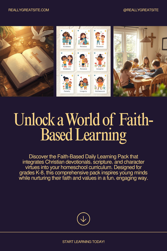 Faith-Based Daily Learning Pack — Scripture, Science & Wonder Activities for Christian Homeschool Families (Ages 5-18)