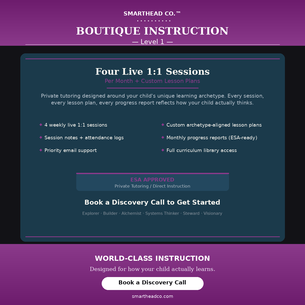Boutique Instruction (Level 1) — 4 Sessions/Month